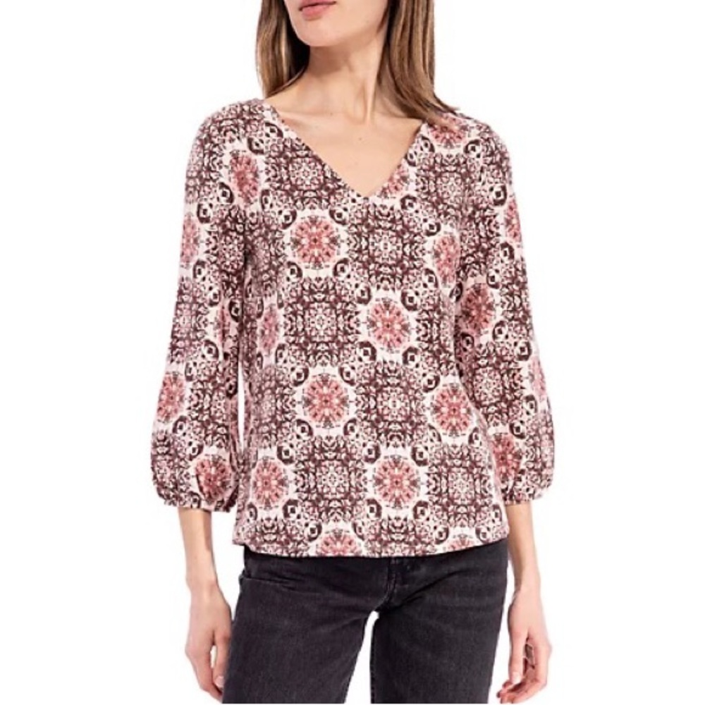 B Collection By Bobeau-Blush Medallion Cross Back Top size M NWT